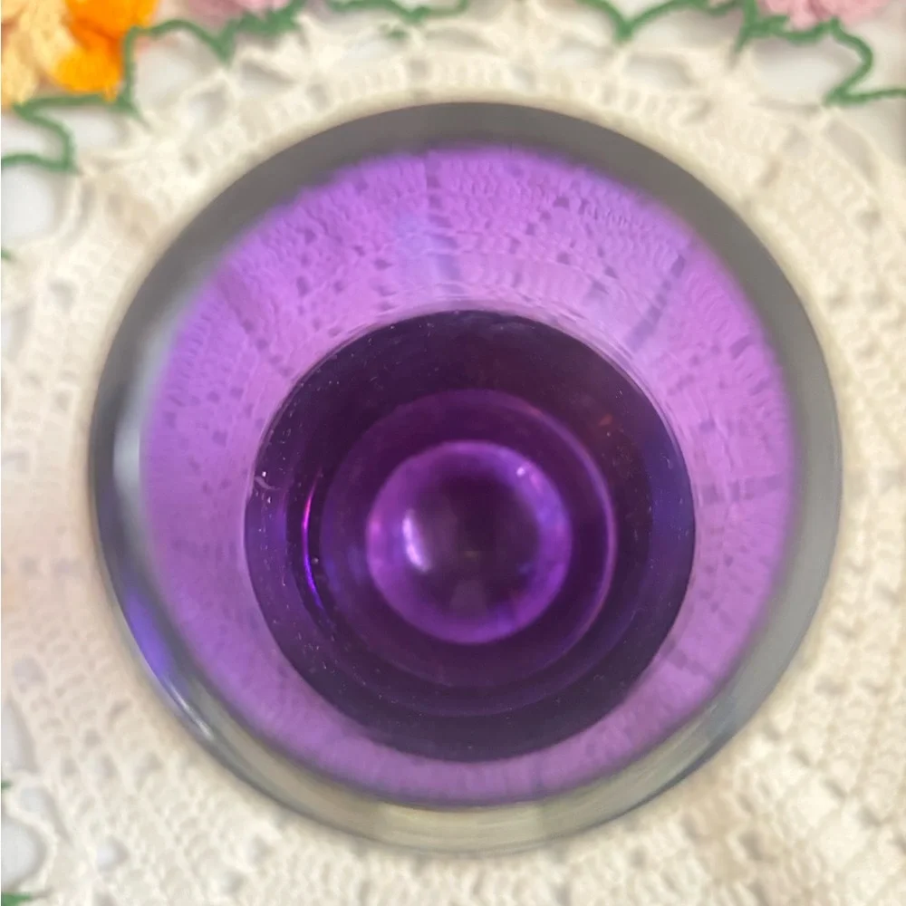 Vintage Scandinavian Glass Art Purple Decorative - Beautiful piece